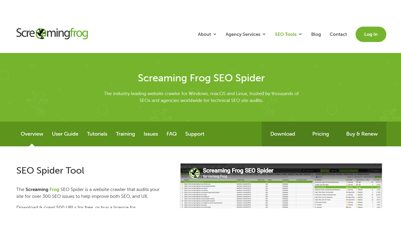 Screaming Frog SEO Spider crawl with Search Console indexing data