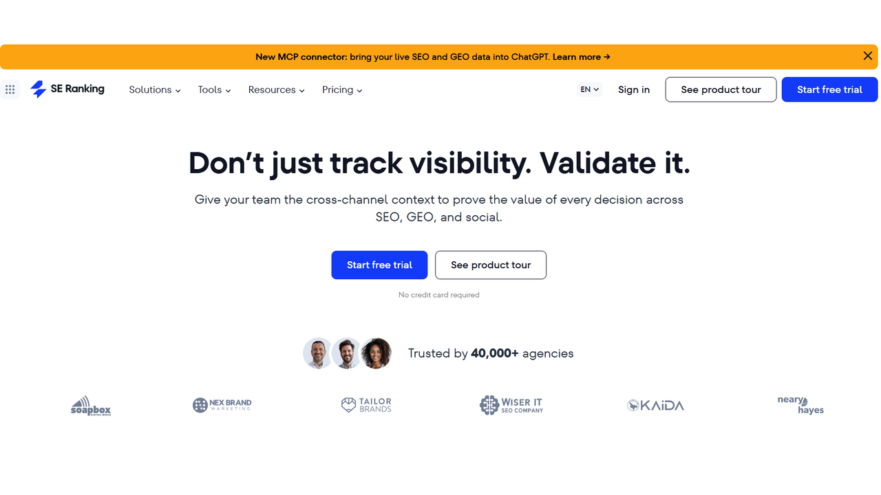 SE Ranking dashboard combining GSC integration with competitor research